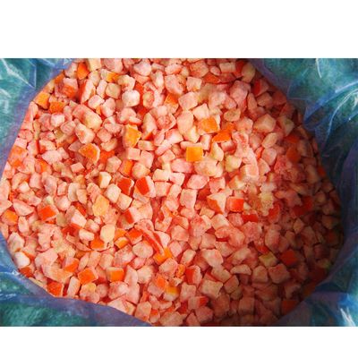 HALAL Fábrica de verduras congeladas certificadas IQF Tomate Dices 10mm Tomates congelados en pedazos en China