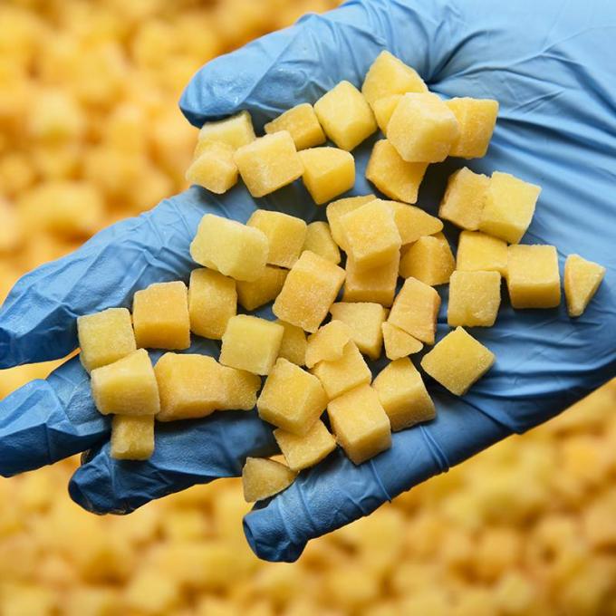 IQF Biol&oacute;gicos Pisco amarillo en cubitos Frutas congeladas en granel Envasadas Pulpa de agua Cubos enteros y mitades Sabor dulce Conservado 1
