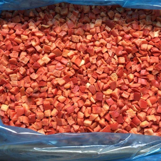 China Proveedor IQF Procesamiento de bolas de pimienta roja dulce congeladas en vegetales congelados a granel 1