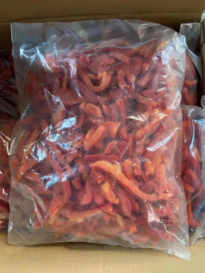 Fabricación profesional de pimientos morrones rojos congelados IQF, con certificación de calidad 3