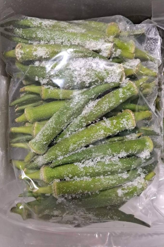 Okra Premium IQF de Dama Congelada, Entera y en Rodajas, para Cocinar, Proveedor Mayorista a Granel de Vietnam 1